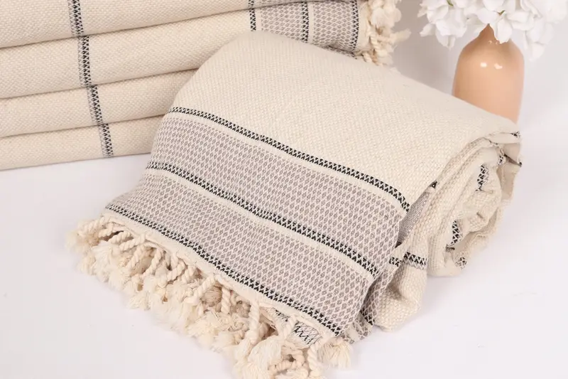 Bachelorette Party Favors, 104x96 Cotton Striped Towel, Shower Curtain, Housewarming Gift, Gift For Bride, Turkish Bedspread, Bridesmaid Gifts - 4