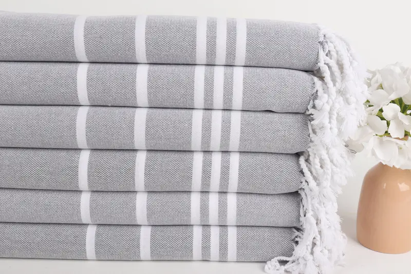 Towel With Name, Bachelorette Party Decorations, Gift Towel, Luxury Turkish Bath Towel, Fouta towel, Absorbent towel, 70x40 Cotton Striped Towel - 3