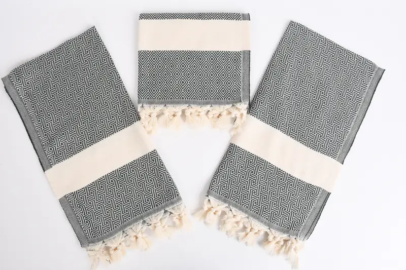 Bachelor Towel, Engagement Gift, Kitchen Towel, Turkish Towel Hand Towel, 36x20 Cotton Diamond Towel, Monogrammed Hand Towel, Wedding Hand Made Gift - 6