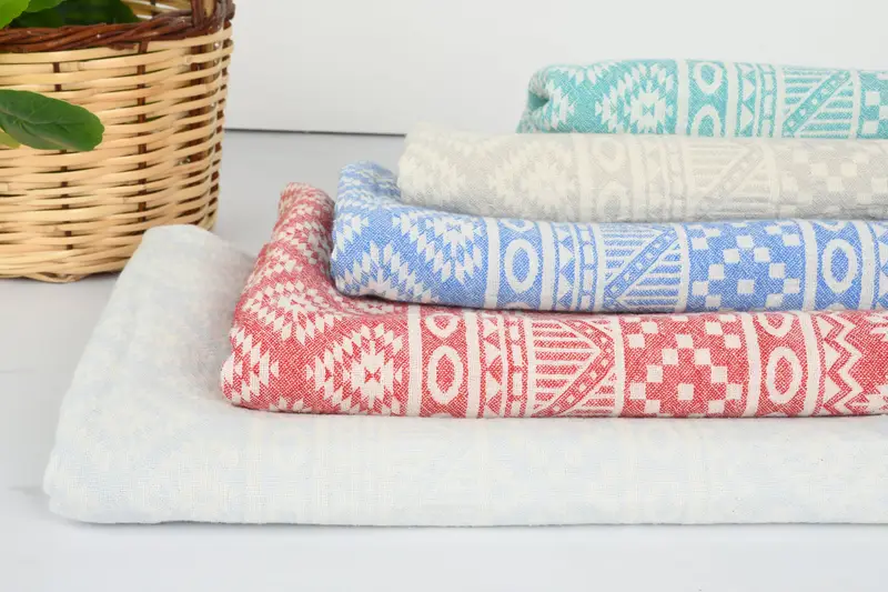 68x36 Cotton Geometric Towel, Housewarming Gift, House Warming Gift, Bridal Shower Gift, Wedding Favors, Gym Towel, Personalized Bridesmaid Gift - 4