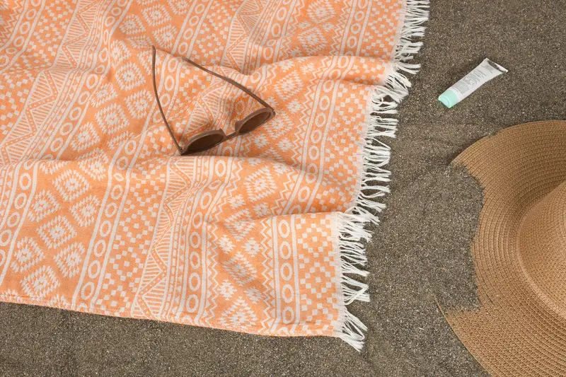 68x36 Cotton Geometric Towel, Housewarming Gift, House Warming Gift, Bridal Shower Gift, Wedding Favors, Gym Towel, Personalized Bridesmaid Gift - 7