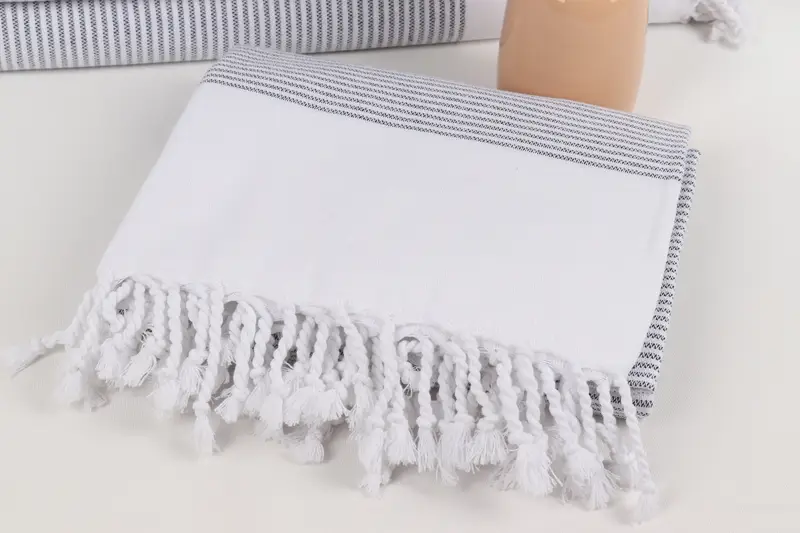 Gift For Her, Absorbent Turkish towel, Embroidery Towel, Embroidery Towels, 70x36 Cotton Striped Towel, Luxury towel, Beach Towel Monogram - 5