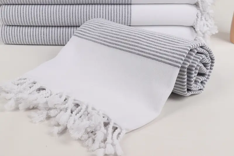 Gift For Her, Absorbent Turkish towel, Embroidery Towel, Embroidery Towels, 70x36 Cotton Striped Towel, Luxury towel, Beach Towel Monogram - 4
