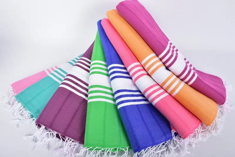 70x40 Cotton Striped Towel, Monogram Beach Towel, Organic Turkish towel, Turkish Beach Towel Bulk, Bridal Shower Gift, Bachelor Party Favors - 4