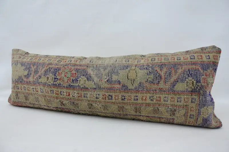 Interior Designer Pillow, Retro Throw Cushion Cover, Pillow Cover, Home Decor Pillow, Boho Pillow Sham Cover, 16x48 Blue Cushion - 5