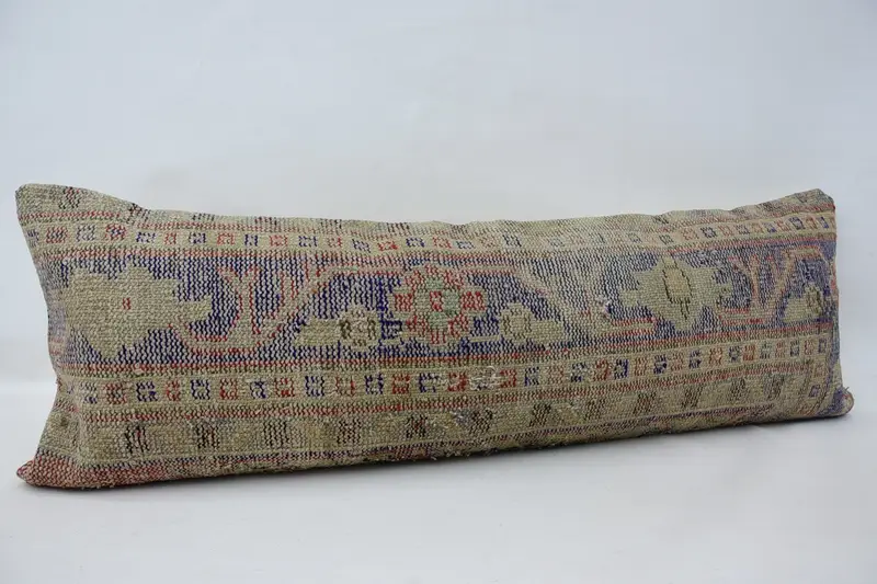 Interior Designer Pillow, Retro Throw Cushion Cover, Pillow Cover, Home Decor Pillow, Boho Pillow Sham Cover, 16x48 Blue Cushion - 3