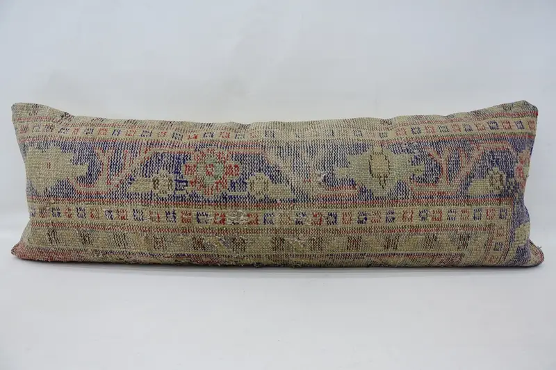 Interior Designer Pillow, Retro Throw Cushion Cover, Pillow Cover, Home Decor Pillow, Boho Pillow Sham Cover, 16x48 Blue Cushion - 1