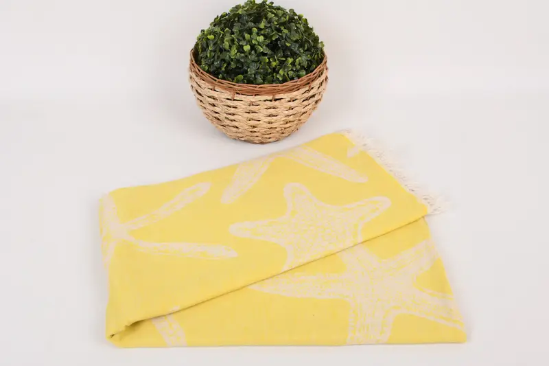 Turkish hand towel, Cancun Bachelorette Party Gift Ideas, Thin towel, House Warming Gift, Custom Wedding Gift, 70x40 Cotton Starfish Patterned Towel - 4
