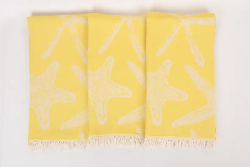 Turkish hand towel, Cancun Bachelorette Party Gift Ideas, Thin towel, House Warming Gift, Custom Wedding Gift, 70x40 Cotton Starfish Patterned Towel - 7