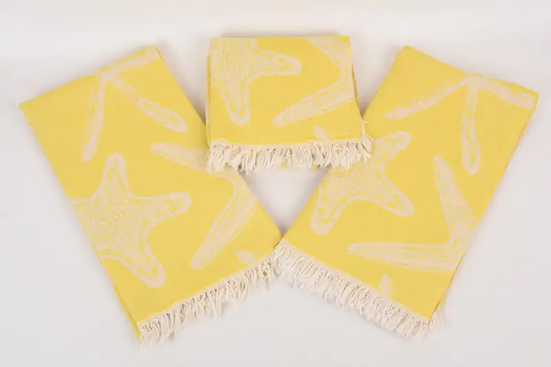 Turkish hand towel, Cancun Bachelorette Party Gift Ideas, Thin towel, House Warming Gift, Custom Wedding Gift, 70x40 Cotton Starfish Patterned Towel - 6