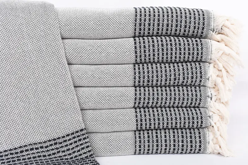 Custom Wedding Gifts, Tablecloth, Housewarming Gift, Bachelor Gifts, 96x92 Cotton Striped Towel, Turkish Beach Blanket, Extra Large Tablecloth - 1