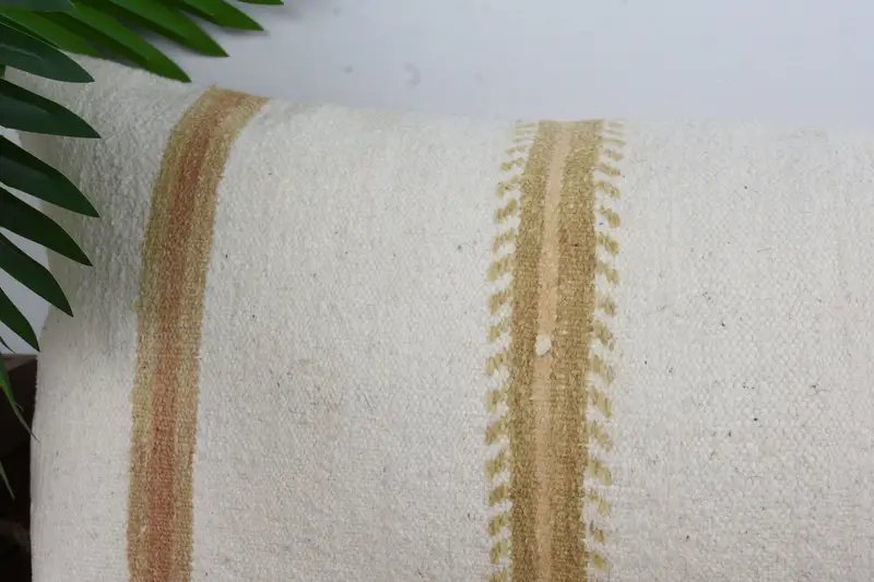 Kilim Pillow, Retro Throw Pillow Case, Bed Pillow Sham, 12x48 White Pillow Sham, Cushion, Interior Designer Pillow, Vintage Kilim Throw Pillow - 3
