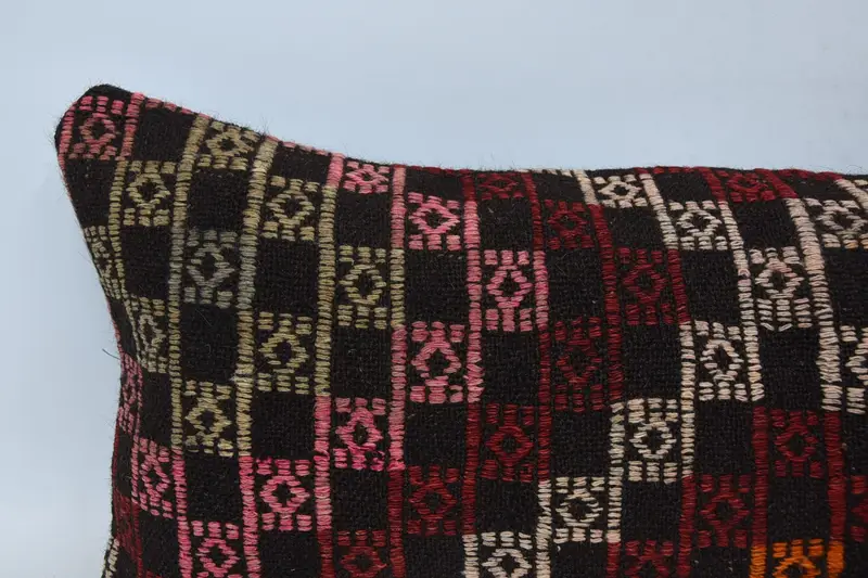 Colorful Cushion Case, Cushion Case, Outdoor Bolster Pillow, Vintage Kilim Pillow, Kilim Pillow Cover, 16x48 Red Pillow Sham, Home Decor Pillow - 2
