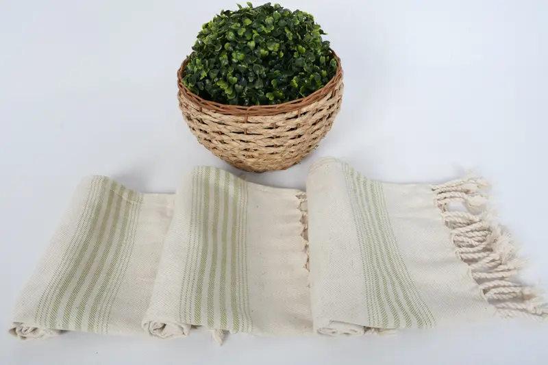 Toalla turca personalizada, regalos de dama de honor, toalla de cocina personalizada, toalla a rayas de lino 36x18, regalo personalizado para ella, regalo personalizado - 8