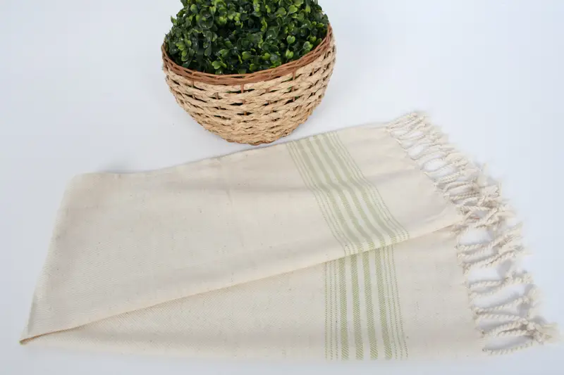 Toalla turca personalizada, regalos de dama de honor, toalla de cocina personalizada, toalla a rayas de lino 36x18, regalo personalizado para ella, regalo personalizado - 4