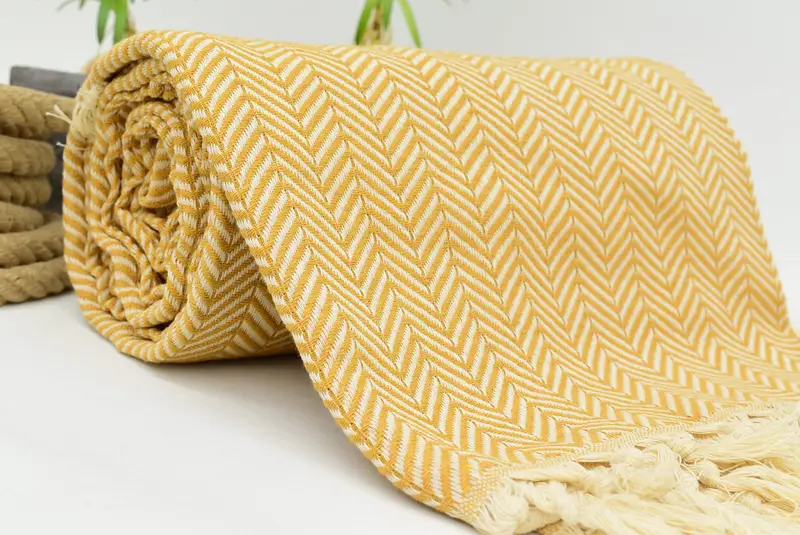 Turkish Bedcover, Employee Gifts, Wedding Favors, Tablecloth, Decorative Blanket, Shower Curtain, Girl Trip Party Favor, 92x76 Cotton Chevron Towel - 4
