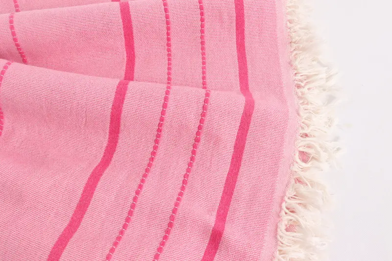 Beach Blanket, Woven Blanket, Personalized Home Gift Wedding, Turkish Tablecloth, Housewarming Gift, Throw Blanket, 100x80 Cotton Striped Towel - 8