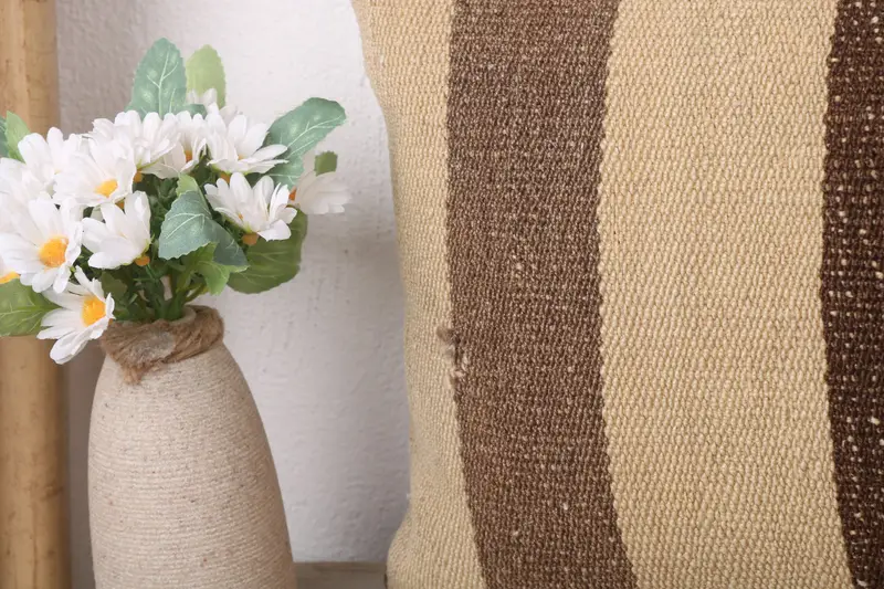 Pillow for Sofa, Oriental Cushion, Pillow Sham, Farmhouse Cushion Cover, Boho Pillow Sham Cover, 12x24 Brown Pillow Case, Pillow for Couch - 3