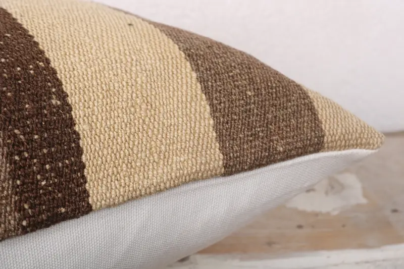 Pillow for Sofa, Oriental Cushion, Pillow Sham, Farmhouse Cushion Cover, Boho Pillow Sham Cover, 12x24 Brown Pillow Case, Pillow for Couch - 6