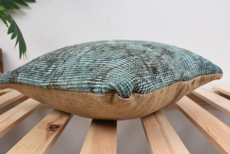 Gift Pillow, Nautical Throw Pillow Cover, Tapestry Cushion Case, 14x14 Green Pillow Cover, Kilim Pillow Cover, Pillow Case, Pillow for Sofa - 6