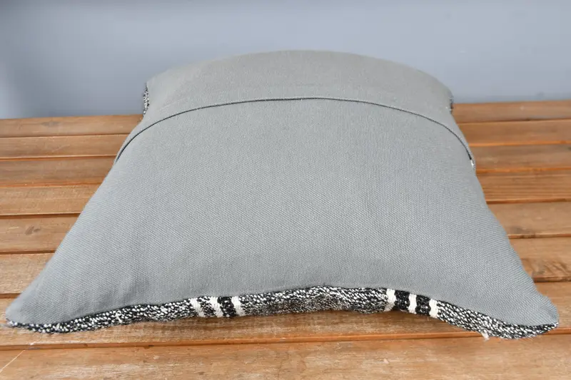 Retro Pillow Cover, 16x16 Gray Pillow Sham, Pillow for Sofa, Cushion Cover, Vintage Pillow, Vintage Kilim Pillow Pillow Case, Turkish Kilim Pillow - 5
