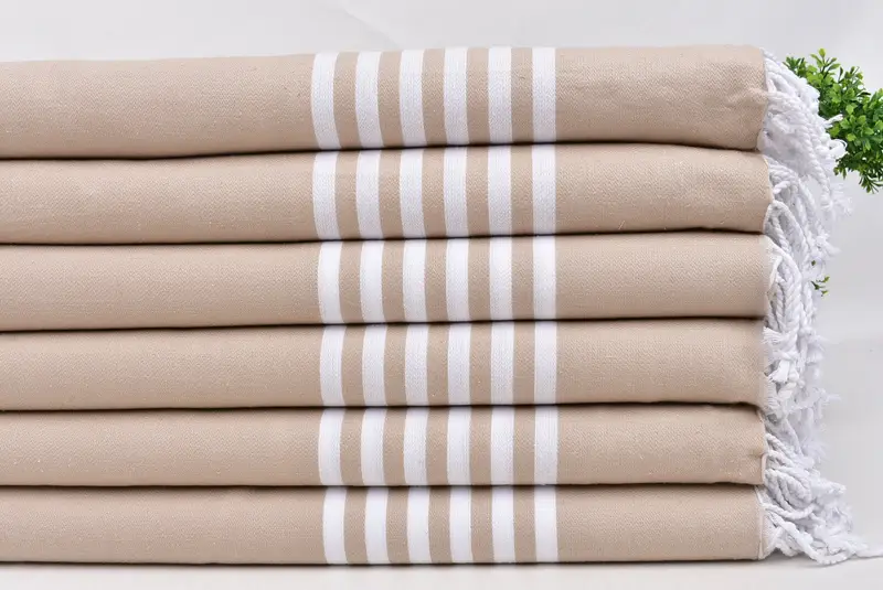 Handwoven Turkish Towel, 70x40 Cotton Striped Towel, Soft towel, Beach Towel Bulk, Bridal Shower Favors, Girls Weekend Getaways Gifts, Family Gift - 5