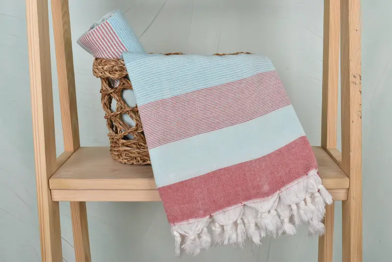 Bridal Gifts, 68x40 Cotton Striped Towel, Personalized Turkish Towel, Lightweight Turkish towel, Peshtemal Towel, Valentines Day Gift For Her - 4