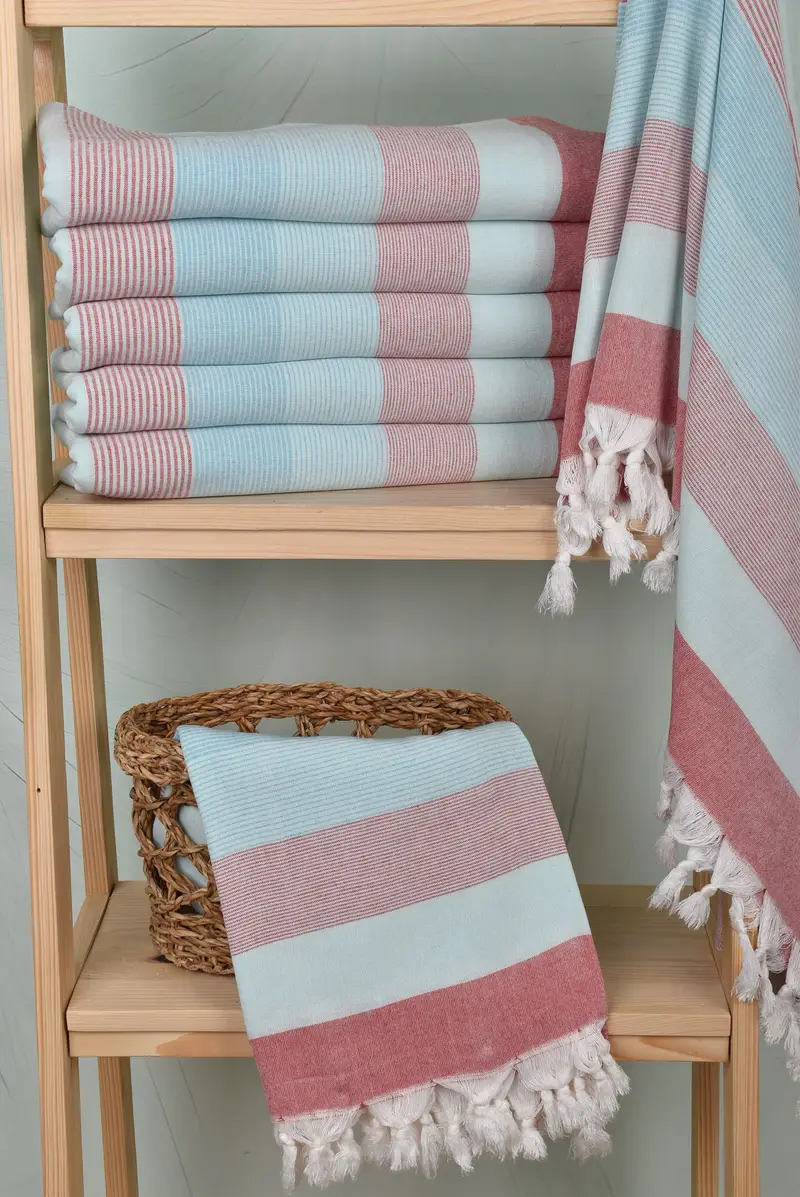Bridal Gifts, 68x40 Cotton Striped Towel, Personalized Turkish Towel, Lightweight Turkish towel, Peshtemal Towel, Valentines Day Gift For Her - 3