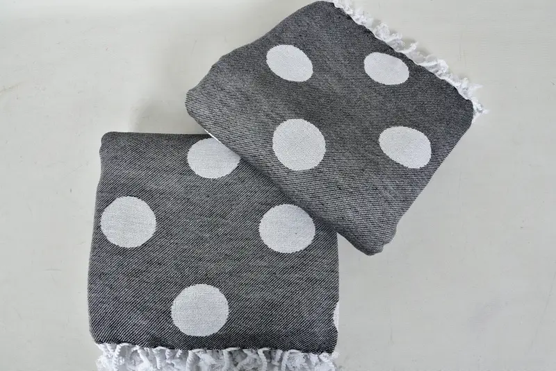 70x40 Cotton Polka Dot Towel, Extra large Turkish bath towel, Bachelor Party Gifts, Wedding Favors, Bridesmaid Gifts, Personalized Turkish Towel - 7