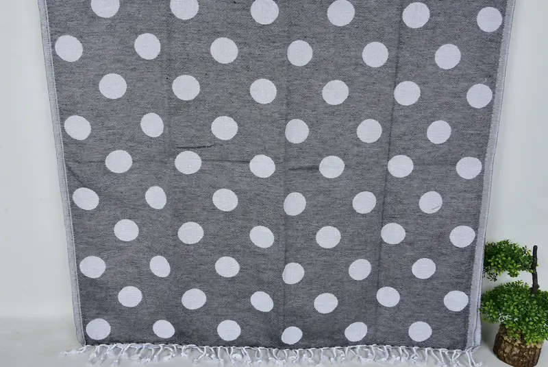70x40 Cotton Polka Dot Towel, Extra large Turkish bath towel, Bachelor Party Gifts, Wedding Favors, Bridesmaid Gifts, Personalized Turkish Towel - 1