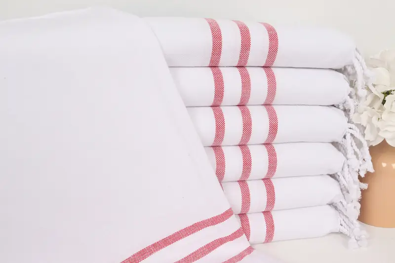 Kişiselleştirilmiş yemek havlu, küçük banyo havlu, 40x24 pamuklu çizgili havlu, düğün hediyesi mutfak havlu, bebek bebek hediyesi, organik havlu, özel el havlu - 1