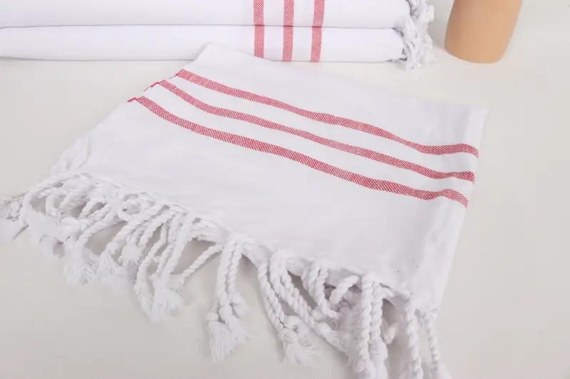 Kişiselleştirilmiş yemek havlu, küçük banyo havlu, 40x24 pamuklu çizgili havlu, düğün hediyesi mutfak havlu, bebek bebek hediyesi, organik havlu, özel el havlu - 5