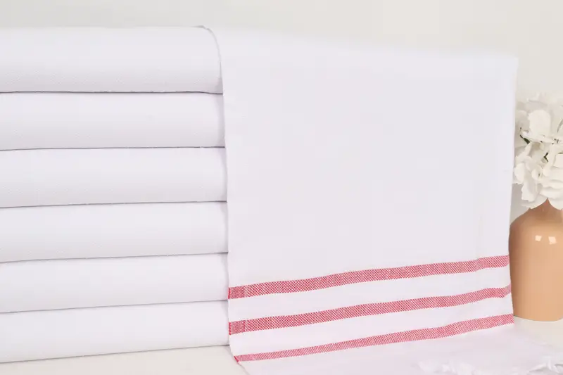Kişiselleştirilmiş yemek havlu, küçük banyo havlu, 40x24 pamuklu çizgili havlu, düğün hediyesi mutfak havlu, bebek bebek hediyesi, organik havlu, özel el havlu - 2