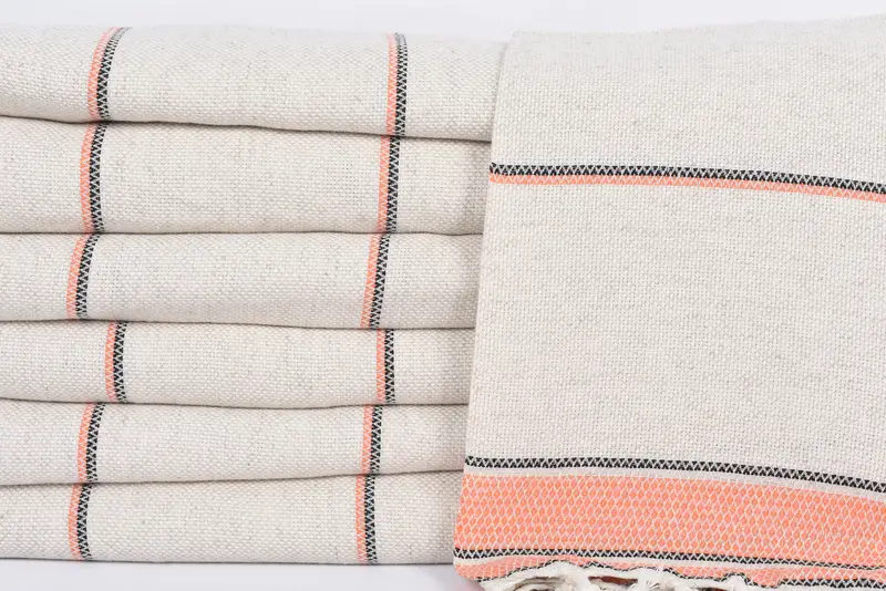 Home Decor Gifts, 104x96 Cotton Striped Towel, Personalized Gifts, Woven Throw Blanket, Shower Curtain, Throw Blanket Couch, Turkish Blanket Queen - 2