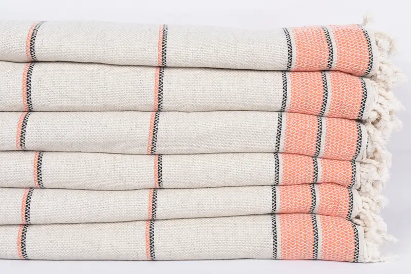 Home Decor Gifts, 104x96 Cotton Striped Towel, Personalized Gifts, Woven Throw Blanket, Shower Curtain, Throw Blanket Couch, Turkish Blanket Queen - 3