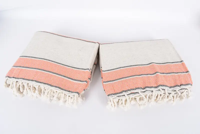 Home Decor Gifts, 104x96 Cotton Striped Towel, Personalized Gifts, Woven Throw Blanket, Shower Curtain, Throw Blanket Couch, Turkish Blanket Queen - 6