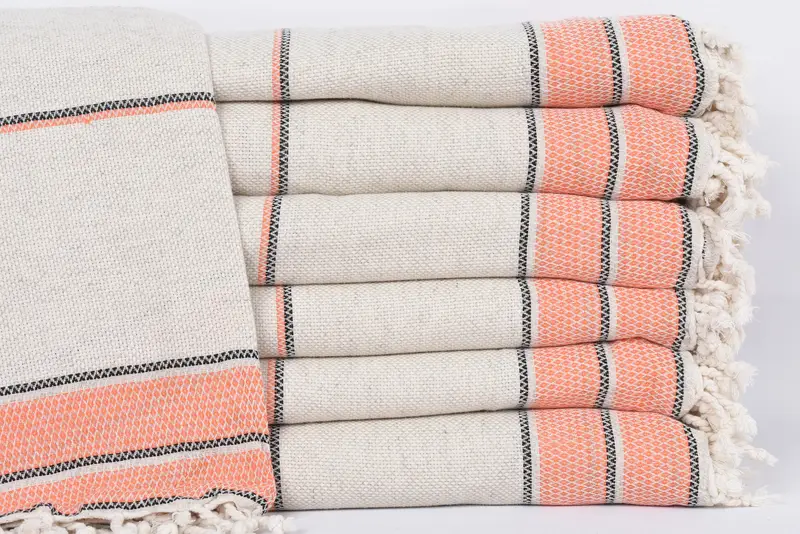 Home Decor Gifts, 104x96 Cotton Striped Towel, Personalized Gifts, Woven Throw Blanket, Shower Curtain, Throw Blanket Couch, Turkish Blanket Queen - 1