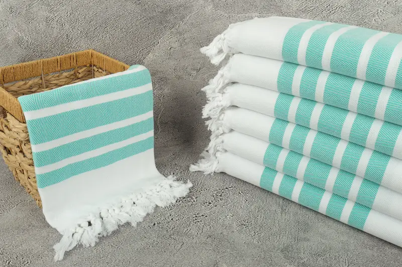 Home Decor Gifts, 70x40 Cotton Herringbone Towel, Beach Wedding Favor, Kids Beach Towel, Beach Towel Bulk, Personalize Gift, Bachelorette Party Gift - 3
