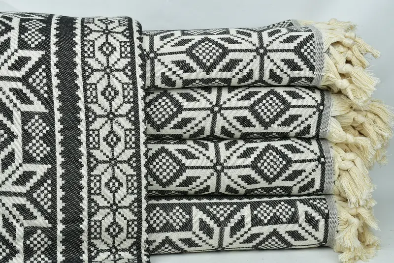 Monogram Blanket, Deer Pattern Towel, Bridal Shower Gift, 96x88 Cotton Christmas Design, Throw Blanket Couch, Bridesmaid Proposal Gift - 2