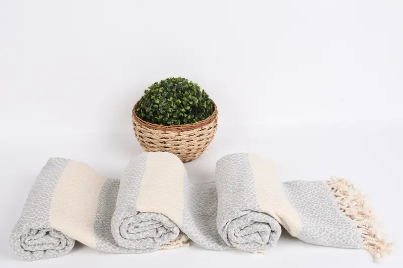 Personalized Bridesmaid Gift, 70x40 Cotton Geometric Towel, Wedding Day Gift For Bride, Cute Beach Towel, Monogram Turkish Towel, Embroidered Towel - 8