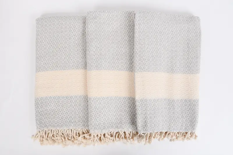Personalized Bridesmaid Gift, 70x40 Cotton Geometric Towel, Wedding Day Gift For Bride, Cute Beach Towel, Monogram Turkish Towel, Embroidered Towel - 7
