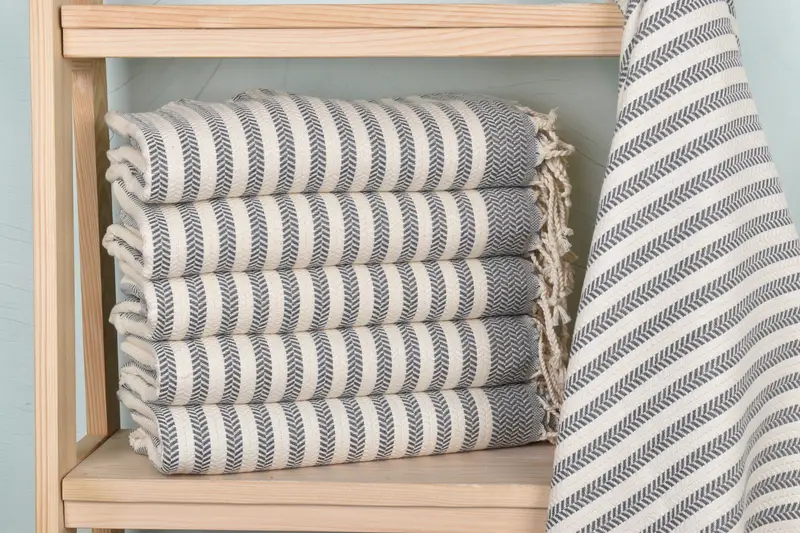 70x40 Cotton Chevron Towel, Wedding Shower Gift, Towel With Name, Wedding Favors, Hammam towel, Wedding Gift, Large Beach Towel Personalized - 2