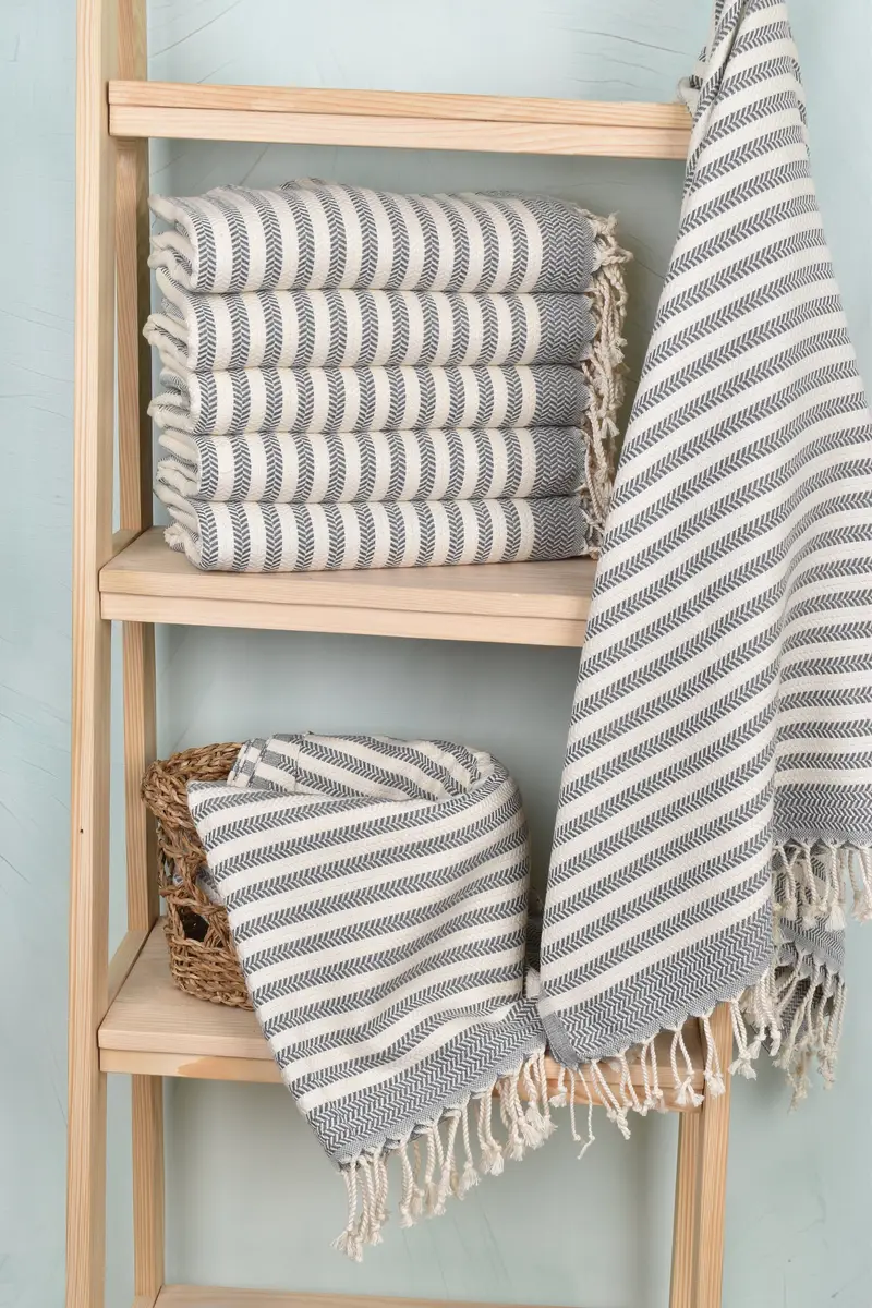 70x40 Cotton Chevron Towel, Wedding Shower Gift, Towel With Name, Wedding Favors, Hammam towel, Wedding Gift, Large Beach Towel Personalized - 3