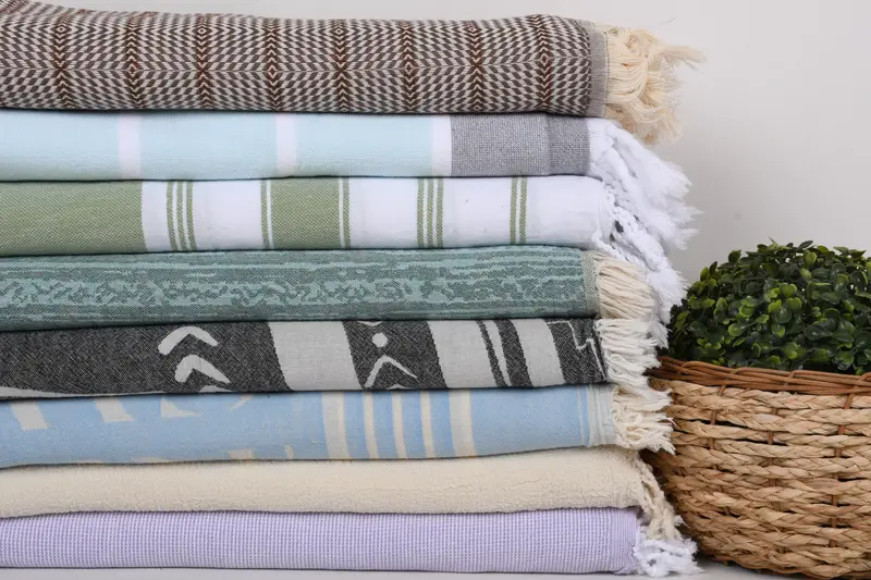 70x40 Cotton Set of 8 Towel, Handwoven organic Turkish towel for spa, Best Beach Towel, Sand-free towel, Turkish hand towel, Bathroom Towel - 2