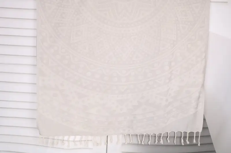 Christmas Gift, Summer Gift, Mexico Bachelorette Party Gifts, Quick-Dry Beach Towel, 70x40 Cotton Round Pattern Towel, Absorbent Turkish towel - 1