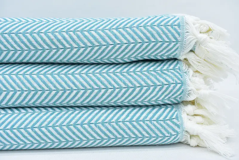 Bachelorette Personalized Mint Chevron Throw, Organic Cotton, 91x75 Inches