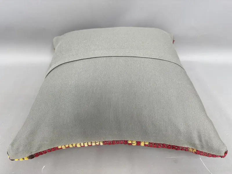 Crochet Pattern Cushion, Interior Designer Pillow, Boho Pillow, Pastel Pillow, Pillow Cover, Pillow for Couch, Ethnic Cushion, 20x20 Red Pillow Case - 7