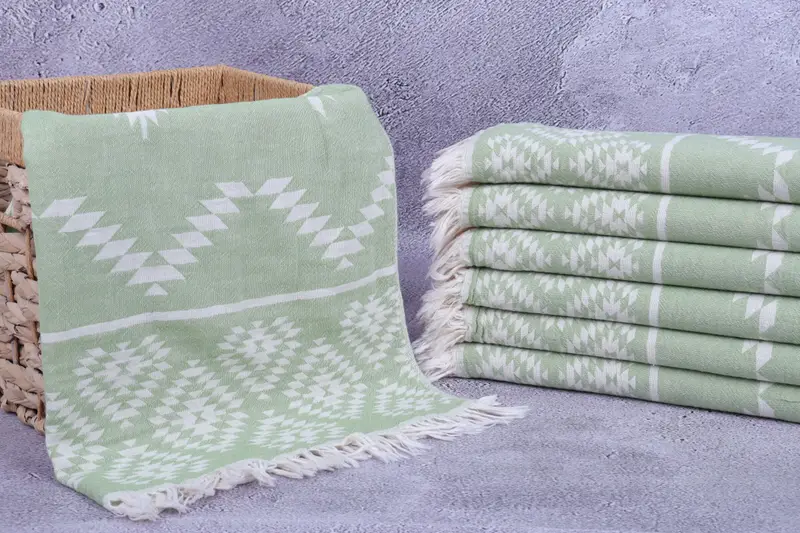 Turkish Tea Towel, Wedding Favors, Welcome Wedding Gift, Gift For Wedding Day, Monogram Kitchen Towel, Embroidery Towel, 40x18 Cotton Kilim Towel - 4