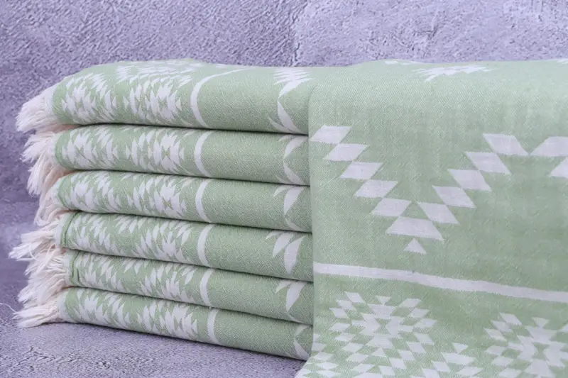 Turkish Tea Towel, Wedding Favors, Welcome Wedding Gift, Gift For Wedding Day, Monogram Kitchen Towel, Embroidery Towel, 40x18 Cotton Kilim Towel - 2