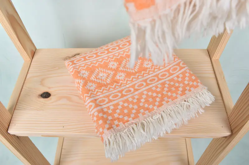 Wedding Gift For Bride, Turkish hand towel, Best Wedding Gift, Spa Towel, Best Friend Gift, Lightweight Turkish towel, 68x36 Cotton Geometric Towel - 6